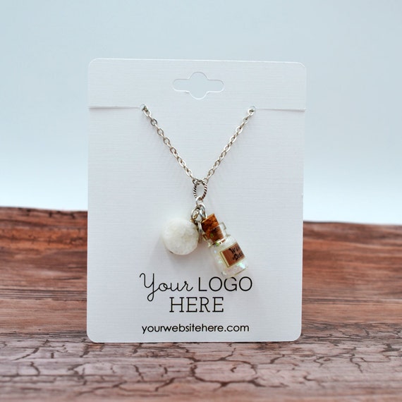 Custom Necklace Cards Retail Display Hanging Pocket Etsy