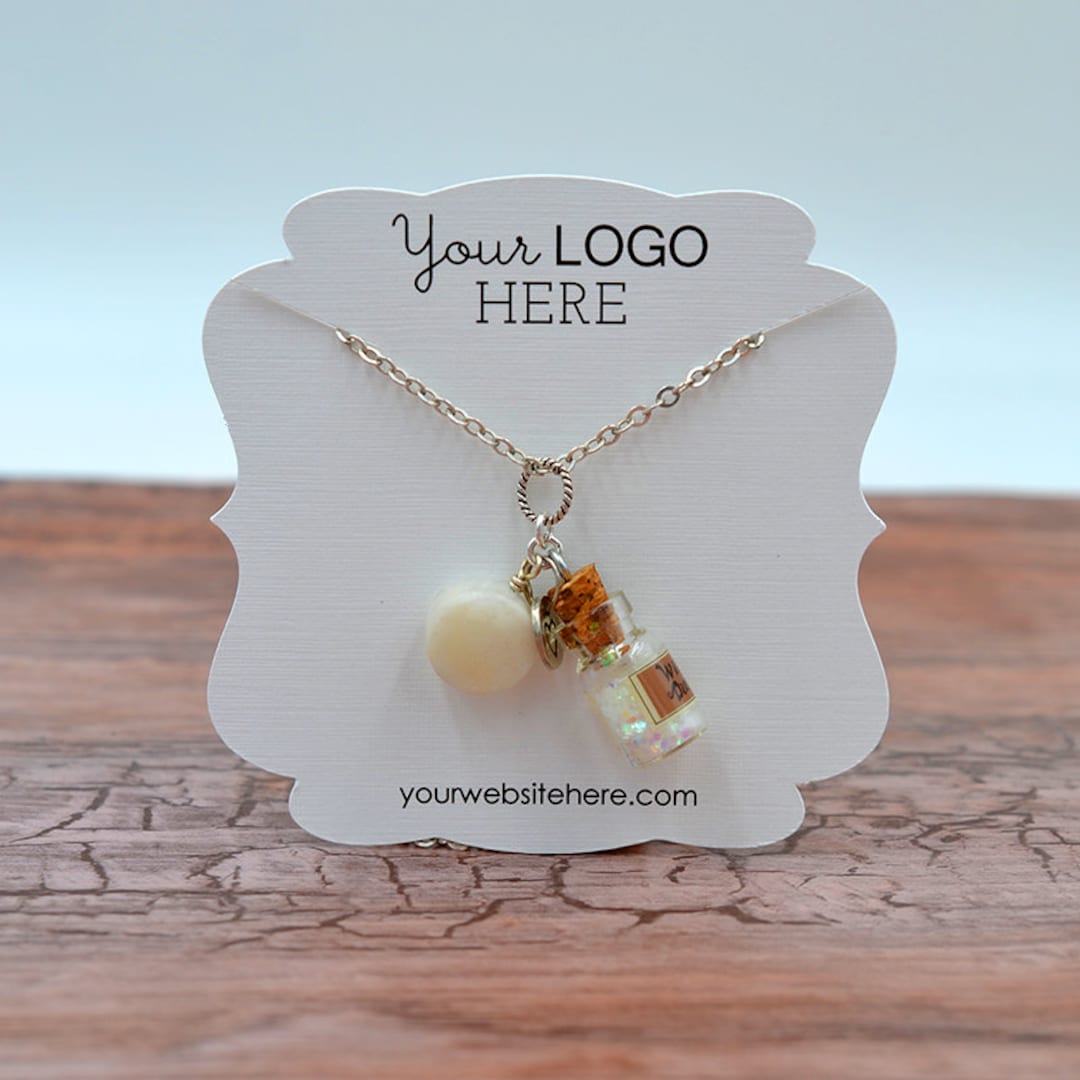 Custom Necklace Cards With Your Logo 20 Size Jewelry Display Personalized  Packaging Necklace Tags SP2000 