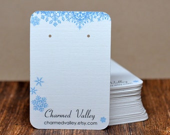 Christmas Winter Snowflakes Earring Display Cards - Customized - Personalized -  Jewelry Display - Branding - Price Tags