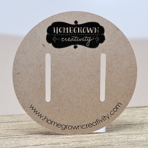 Custom Size Circle Hair Bow Display Cards Packaging Personalized Business Tags Hair Clips Accessories