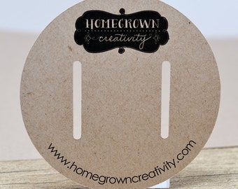 Custom Size Circle Hair Bow Display Cards Packaging Personalized Business Tags Hair Clips Accessories