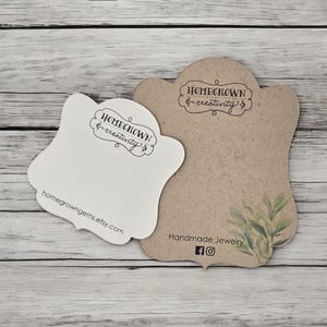 Kundenspezifische Schmuck-Anzeigen-Verpackungskarten | Ausgebogter Top Doom Top | 20 GRÖßEN | Grußkarten | Ohrringe Halskette Karten | SP2019