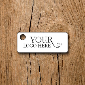 320 price tags - 1.25"x0.5" Rectangles  - Your Logo and Text - Customized Small Price Tags Jewelry Hang Tags Labels