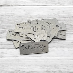 320 price tags | 1.25&quot;x0.5&quot; Thin Rectangles | - Your Logo and Text - Customized Small Price Tags Jewelry Hang Tags Labels Tiny Tags
