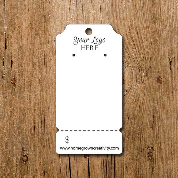 Earring Cards Perforated Bottom Ticket Shape Peg Hole Product