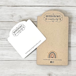 Kundenspezifische Schmuckkarten Gewölbtes Oberteil | 20 GRÖßEN | Beinhaltet Ihr Logo | Halskette Schmuck Karten Hairbows Ringe Ohrstecker | SP2042
