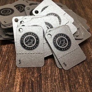 168 ETIQUETAS - Etiquetas de preço perfuradas - Fundo rasgado de 1" x 1,5" - Etiquetas para pendurar joias