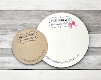 Circle Jewelry Display Cards | 7 SIZES | Includes Your Logo |  Earring Cards Necklace Hang Tags | SP2055