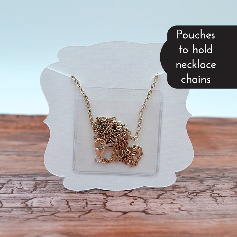  Temlum Necklace Chain Adhesive Pouch for Necklace