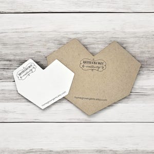 Geometrisches Herz Schmuckkarten | 3 GRÖSSEN | Beinhaltet Ihr Logo | Kartenohrringe | Halskette Karten | Verpackung Backer Cards Pins | SP2037
