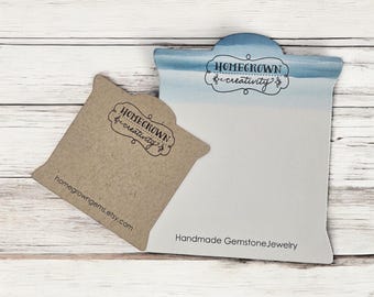 Personalized Necklace Display Cards| Spool Shape | 20 SIZES | Includes Your Logo | Earring Cards  Hairbows Cards | SP2009
