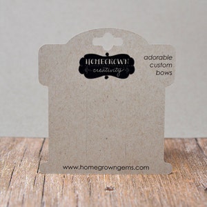Fiocco per capelli personalizzato / 3,4"x3,16" / Schede video del prodotto con fermaglio per capelli e braccialetto / 48 CARTE