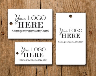 Rectangle Hang Tags  - Your Logo and Text - Customized Price Tags Jewelry Hang Tags Labels - NB