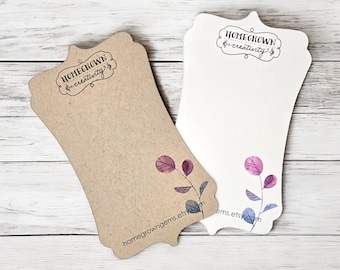 Customized Jewelry Display Cards Ornate Cut Scalloped Top | 20 SIZES | Includes Your Logo | Packaging | Earring Cards  hang Tags | SP2024