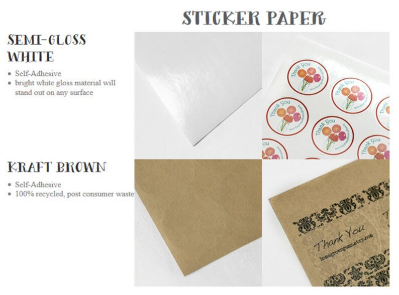Thank You Stickers Labels Customized Stickers Birthday Party Wedding Black White Flower Garden Thank You Stickers