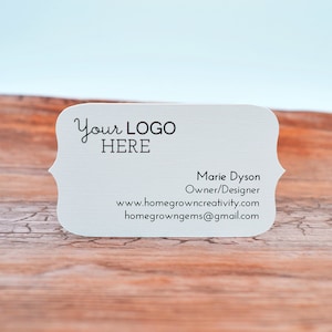 70 - Tarjetas de Visita Troqueladas con Lado Puntiagudo - Personalizadas con su Logotipo y Texto / DS0124