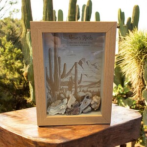 Arizona Rock Hound Rock Collector Shadow Box Customized Laser Engraved ...