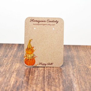 Earring Cards for Fall / Autumn Pumpkins Customized Display Packaging