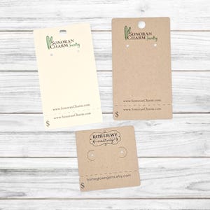 Earring Display Cards - Necklace Cards - Perforated Tear Off Bottom - Perforation - Packaging | SP2064