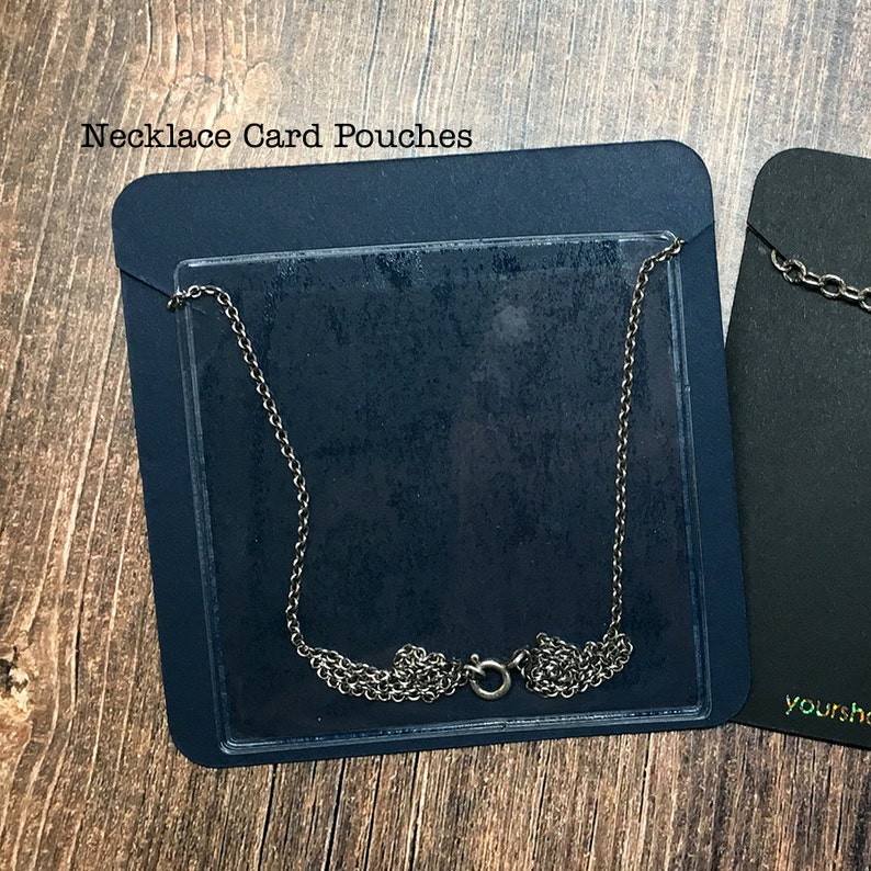 Necklace Card Pouches to Hold Loose Chain Adhesive Pouch Etsy