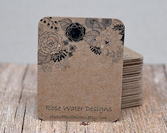 Custom Earring Cards Customized Jewelry Display Cards Flowers
