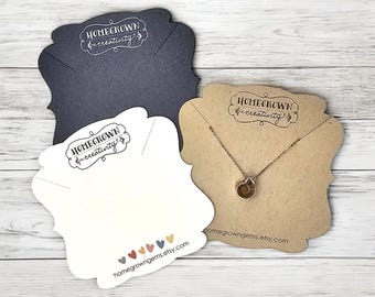Custom Necklace Cards Unique Die Cut Shape Product Display