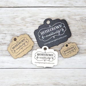 Etiquetas de preço pequenas personalizadas Etiquetas de pendurar joias - Formato ornamentado exclusivo - Etiqueta de presente personalizada Etiqueta de casamento Etiquetas de agradecimento | DS0109 - YB