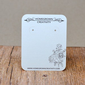 Earring Display Cards - Customized - Personalized -  Jewelry Display - Branding - Roses with Ornate Top