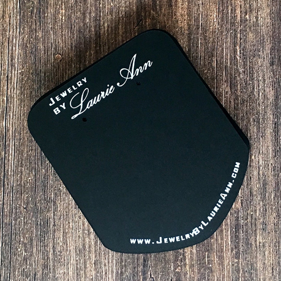 White Printing Custom Earring Display Cards Necklace Cards Bows