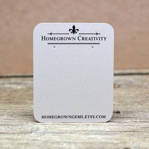 Earring Display Cards - Fleur-de-lis - Customized Jewelry Tags Packaging