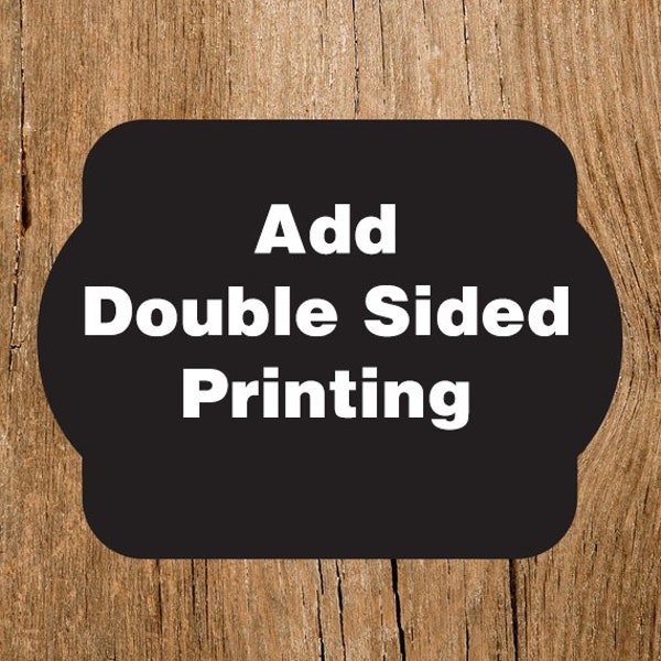 ADD Double Sided Printing to Jewelry Display Cards Price is for 1 set of cards.