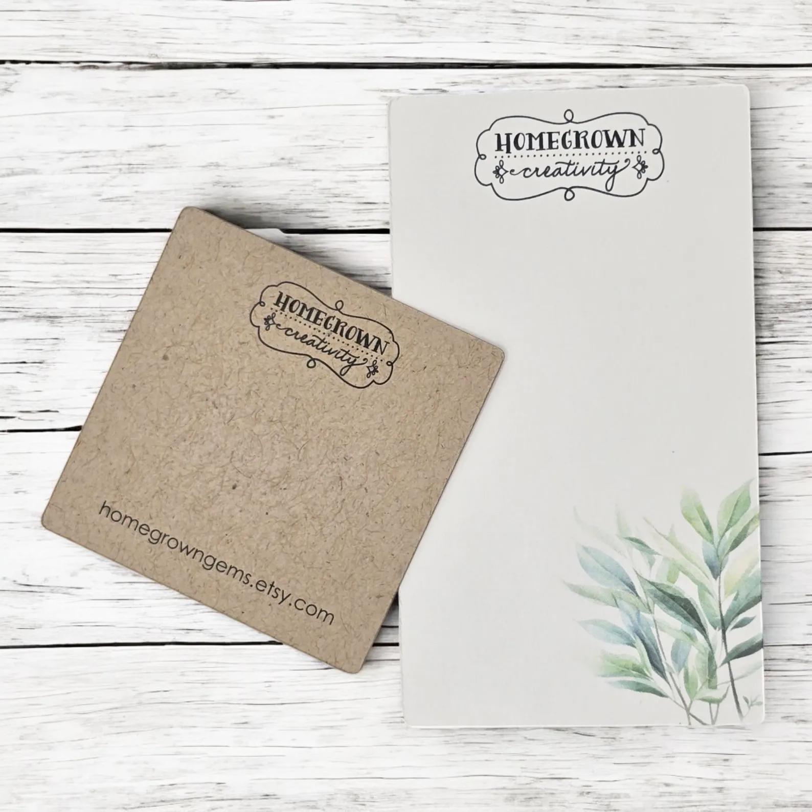 Custom Jewelry Display Backer Cards Almost Square Corners | 24 SIZES | Includes Your Logo | Earring Cards | Necklace Cards | SP2002