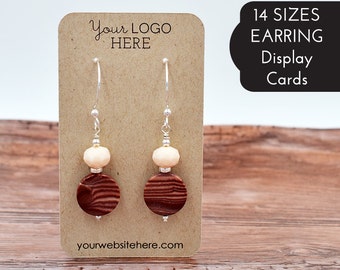 Earring Cards Customized with Your Logo and Text