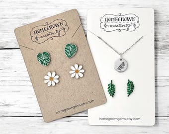 Customized Earring Cards Lots of Sizes and Cardstock Colors