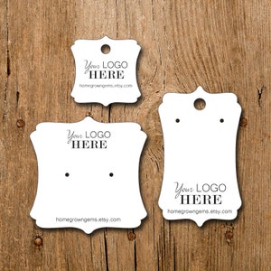 Earring Cards Customized Jewelry Display - Packaging - Hang Tags - Necklace Cards - Unique Shapes |  SP2024