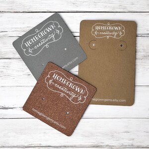 Tarjetas para pendientes personalizadas y más / Más de 20 tamaños / Opciones de TINTA BLANCA / Embalaje de productos - Tarjetas para joyería - Accesorios para collares, moños y cabello / DS2000