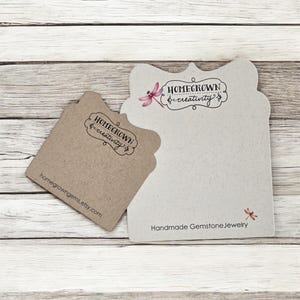 Schmuck Display Karten Verpackung verzierten ausgebogten Top | 20 GRÖßEN | Beinhaltet Ihr Logo | Kartenohrringe | Ringe Accessoires Halskette | SP2012
