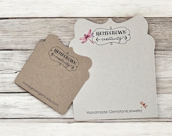 Jewelry Display Cards Packaging Ornate Scalloped Top | 20 SIZES | Includes Your Logo | Earring Cards | Rings Accessories Necklace | SP2012