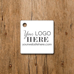 180 tags - 1.5&quot; - Square Customized Small Price Tags Jewelry Hang Tags Labels