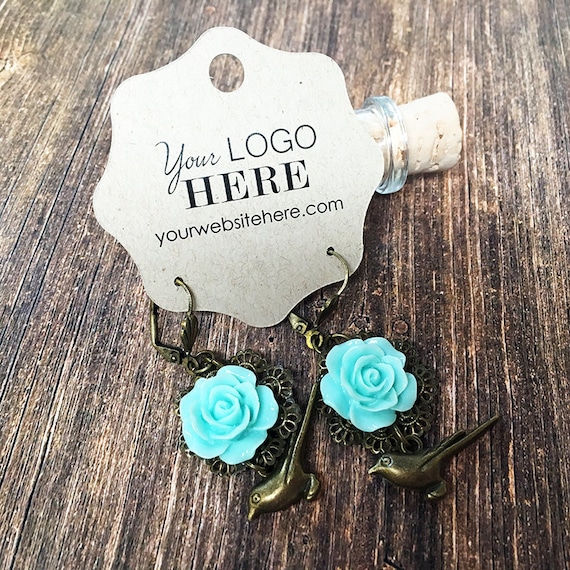 Earring Display Cards With Wavy Circle Shape Jewelry Display Etsy