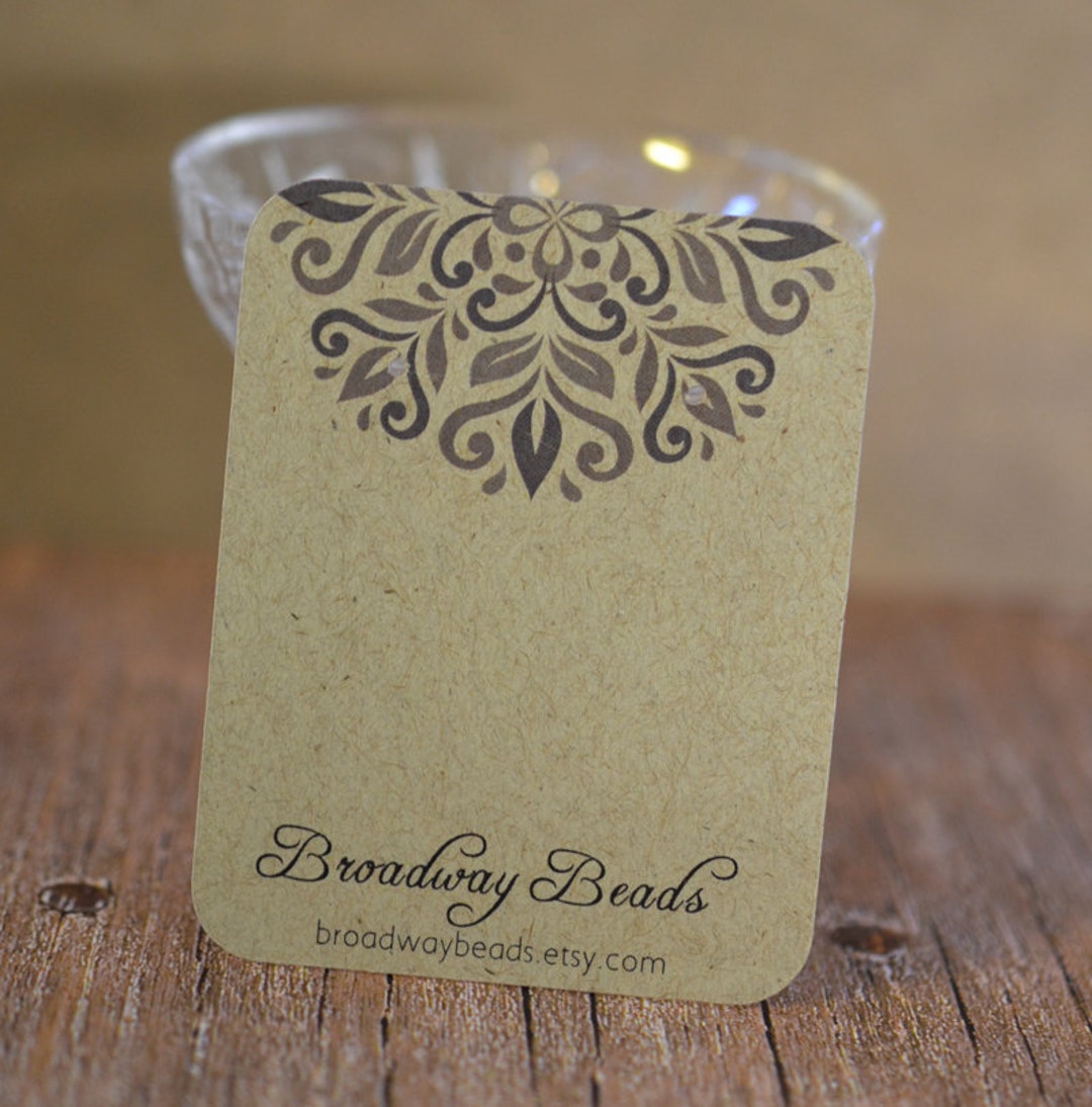 Earring Display Cards With Grey Pattern Design - Customized ...