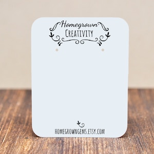 Custom Earring Cards Customized Jewelry Display Cards Curly Bracket Modern Design | DS0084