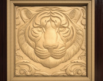 Archivo de tallado de enrutador CNC / Archivo STL para cnc / VCarve / Aspire / Easel / Archivo para CNC / Carbide Create Pro / Lion Head / Tiger