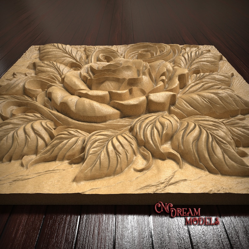 Rose | CNC Router Carving File | STL File for Cnc | Vcarve | Aspire ...