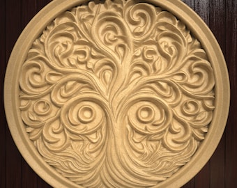 CNC Router Carving File | STL File for cnc | Instant Download | VCarve | Aspire | Easel | File for CNC | Carbide Create Pro | Tree of Life