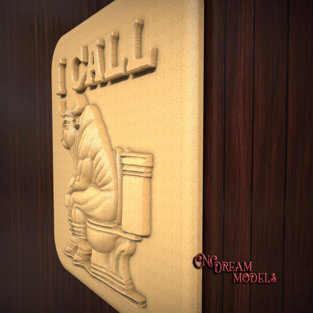 Funny Router Signs I Call Bull, Funny Sign 3D STL Relief File for CNC Router Carving or 3D ...