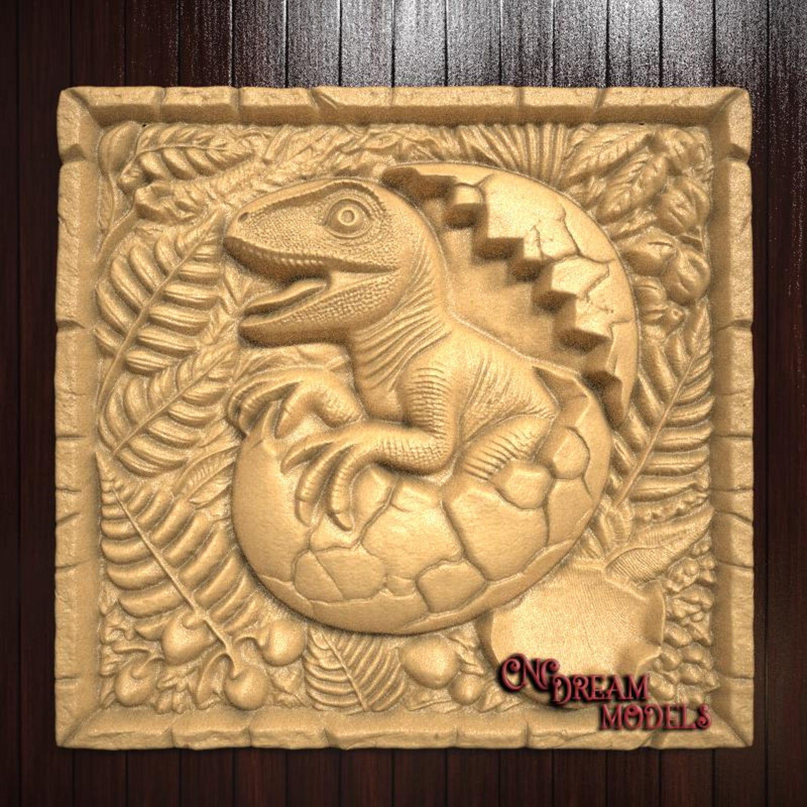 Baby Raptor Hatching 3D Relief STL File for CNC Router Carving or 3D ...