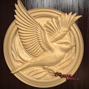 CNC Router Carving File | STL File for cnc | Instant Download | VCarve | Aspire | Easel | File for CNC | Carbide Create Pro | Bird