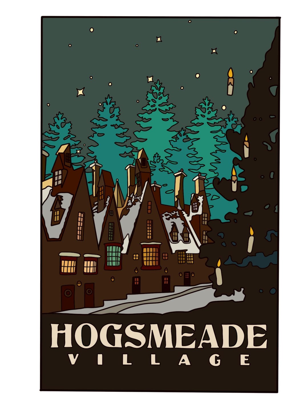 Harry Potter Digital Poster Prints | Hogwarts, Hogsmeade &amp; Magical ...