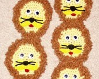 Lion Motif Scarf Crochet Pattern